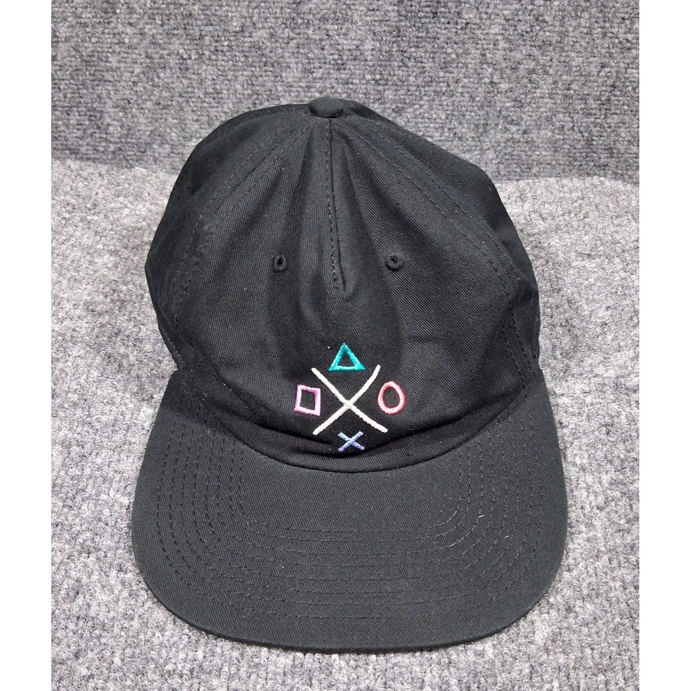 Sony PlayStation Black Snapback Hat Embroidered Controller Button Icons 2017
